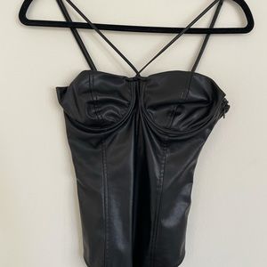 ZARA Spring 2022 Leather Bodysuit